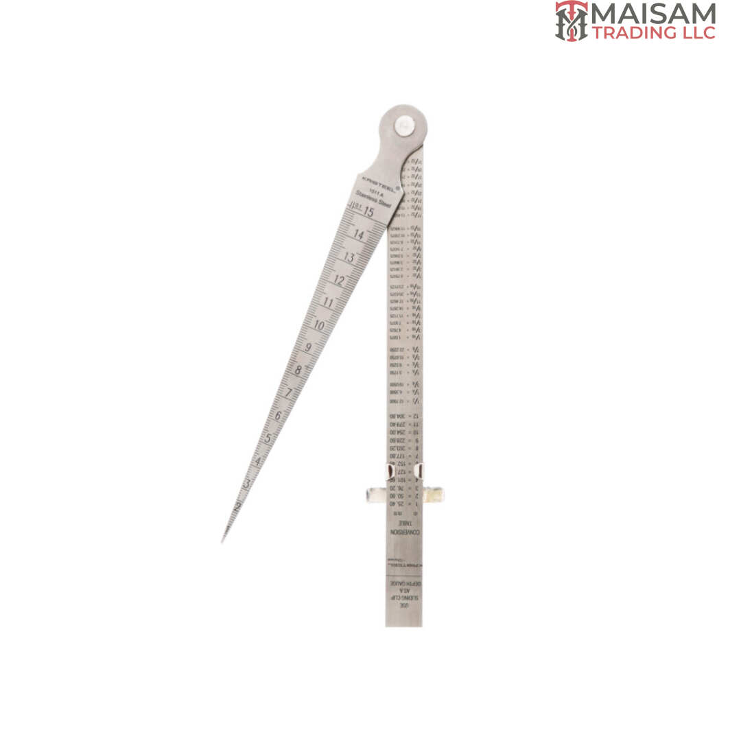 Kristeel BORE GAUGE 1-15MM WITH POCKET CLIP RULE 150MM